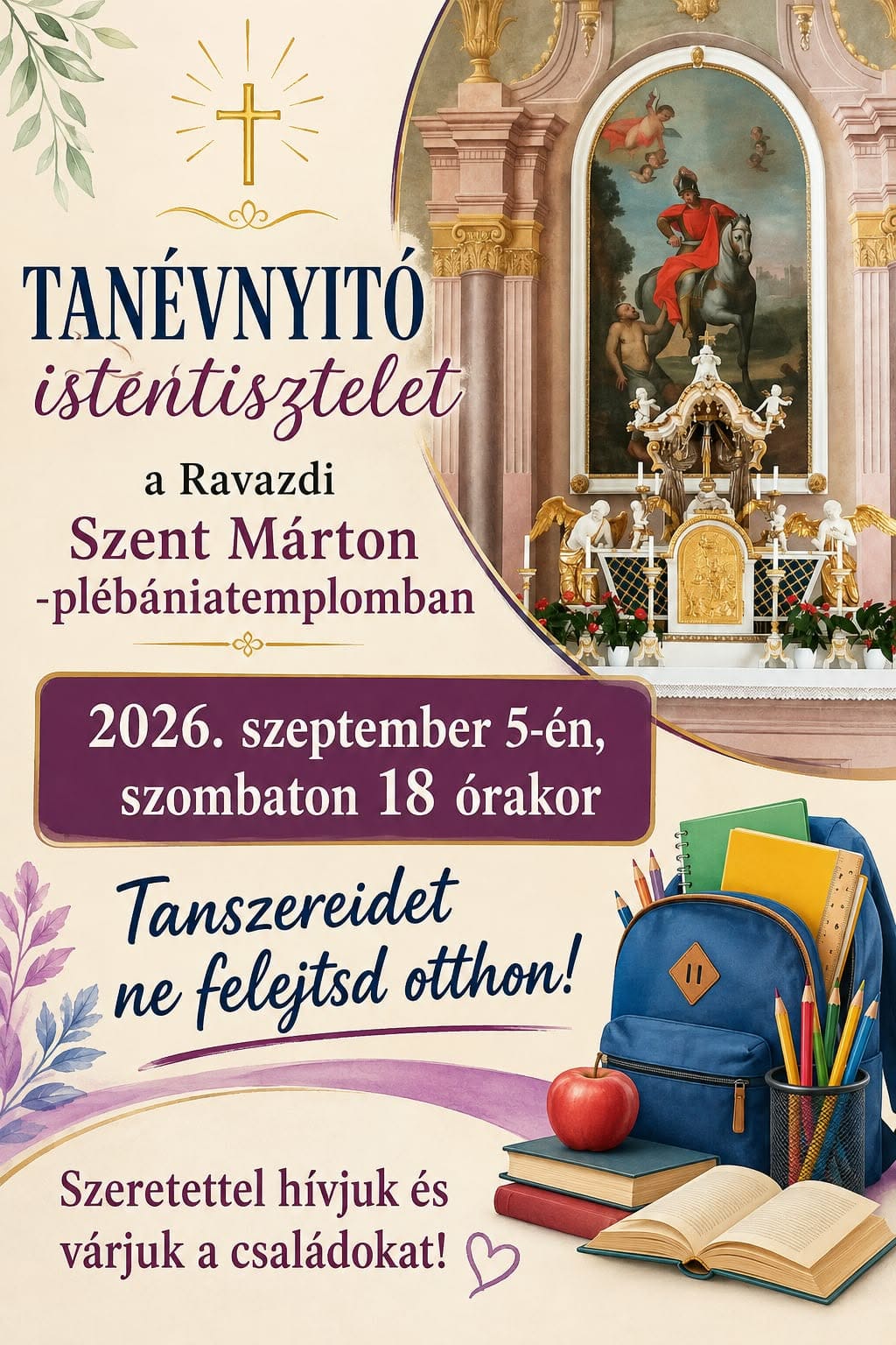Tanévnyitó Istentisztelet - Ravazd - 2026.09.05